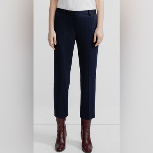 Theory Tailor Striped Trouser Pale Stripe Knit 16 NWT $345 - Picture 2 of 8
